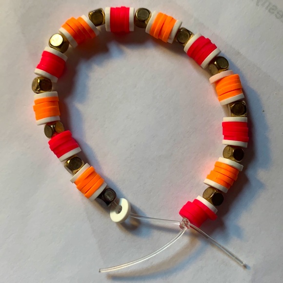 Homemade Clay Beaded Bracelet - Picture 1 of 3